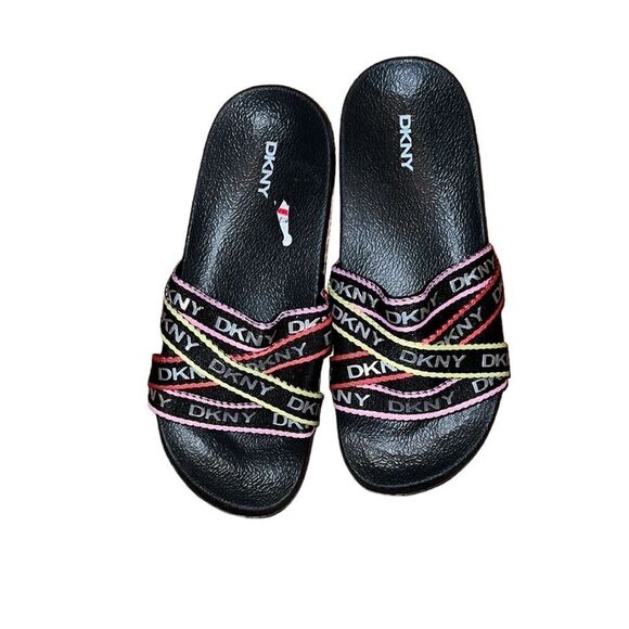 DKNY Kid Textile Multicolored Slides Size 3 - Picture 2 of 5